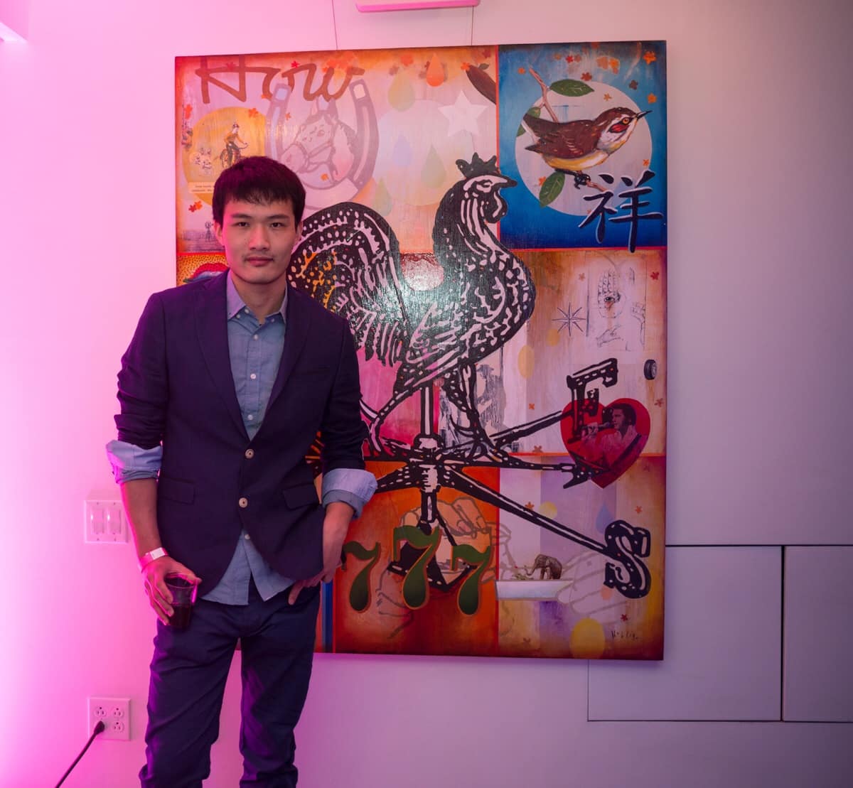 A party goer a the MV.com event