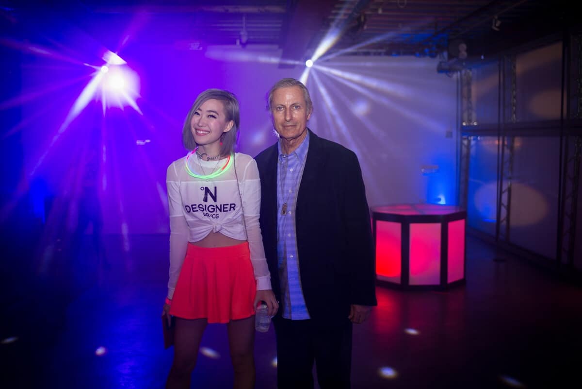 Publisher Erwin Glaub with party goer