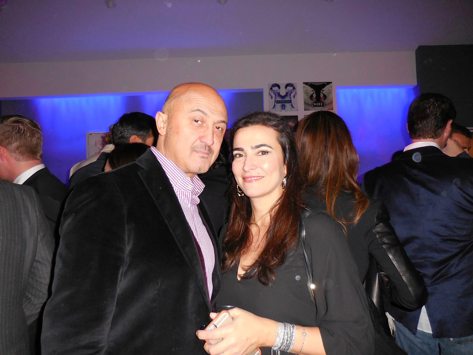 Power couple...Actor Fariborz David Diaan and lovely Sogol enjoy the show.