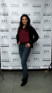 Legal eagle...Prominent entertainment attorney Nadia Davari makes an entrance.