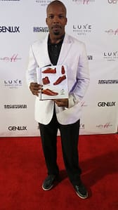 Patriarch in the house...Jacob Taylor, the founder of hip yet dressy shoe line Patriarch shoes with his one page display in this season's GENLUX magazine really rocks his Patriarch shoes. Photo courtesy of Dustin Brown/The Experience