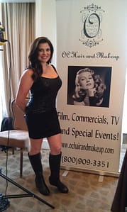 Stacey Smith of OC Hair and Makeup. A beauty pageant winner, Smith was Miss International 2013