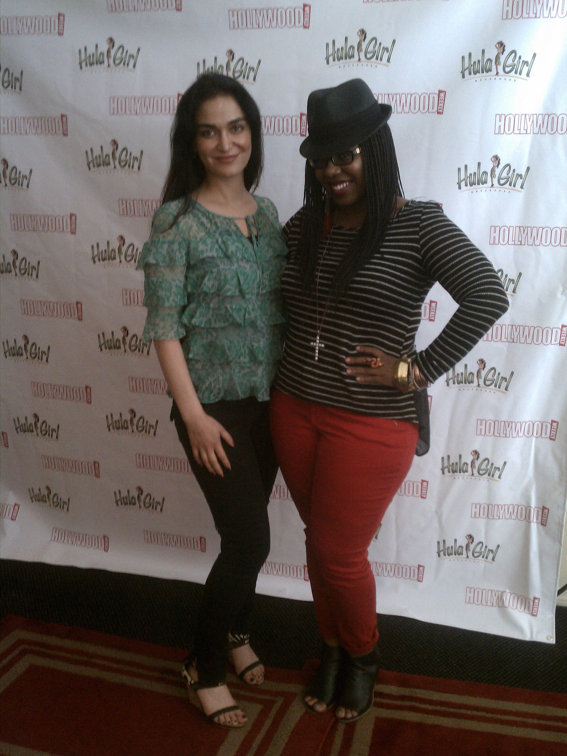 Entertainment attorney Nadia Davari and casting director Natasha Ward are all smiles on the red carpet