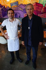 Executive Chef Tom Block with Senior Editor Erwin Glaub