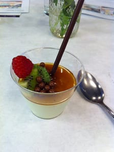The green tea panna cotta