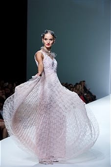 Model struts down the runway as a lovely fairy. Photo courtesy of Earl Gibson III/Wireimage