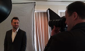 Photographer Israel David takes some photos of Chris Booker