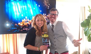Natalie and Chris from LBPS Events welcome attendees with their happy smiles