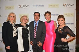 From left to right: 7Q co-owner Lilia Serobian with guest, Vartan Gharpetian, who is running for Glendale City Councilman, Tag show host Taguhi Vardanyan, and Lousine Karibian, founder and CEO of the World Networks. Photo courtesy of Gennadiy Kotlyarchuk