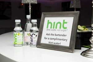 Give me a hint! Plenty of hint water was on hand for thirsty attendees