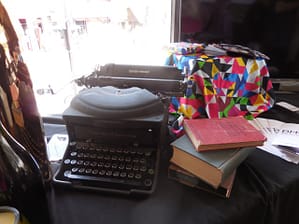Cool retro typewriter at the BNG Boulevard Nightlife Group booth