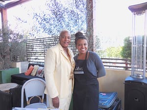 Randy King from the non-profit Feeding His Lambs Inc. with Nicole