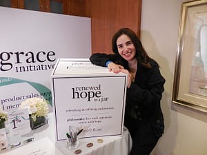 Posing with a gigantic display of one of my favorite products, Philosophy's Hope in a Jar