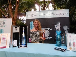 Let's make a toast! LeMedallion Champagne's lovely rep with the company's amazing champagne.