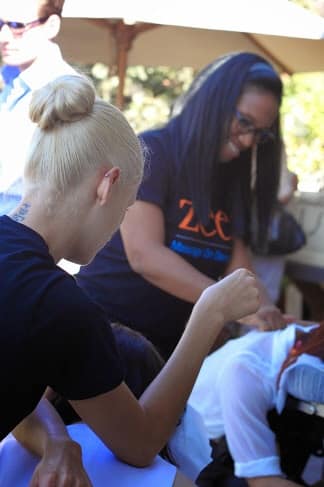 The Zeel Massage team at work