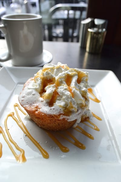 Warm brown butter sweet potato cake photo by Judy Hansen Pullos