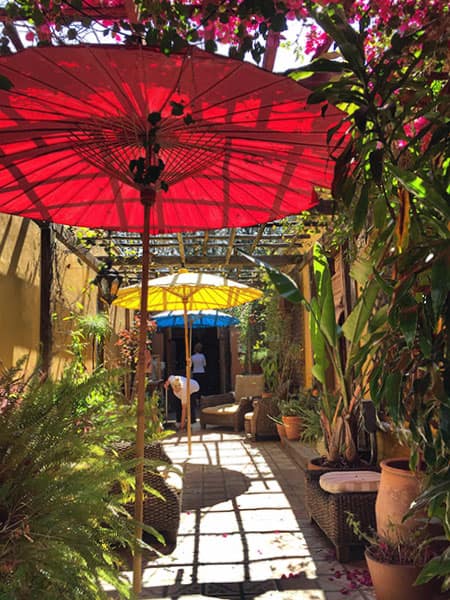 Waiting patio area