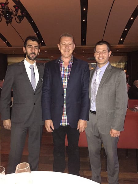 Vincenzo Pacu, Dustin Brown and sommilier Mark Curry
