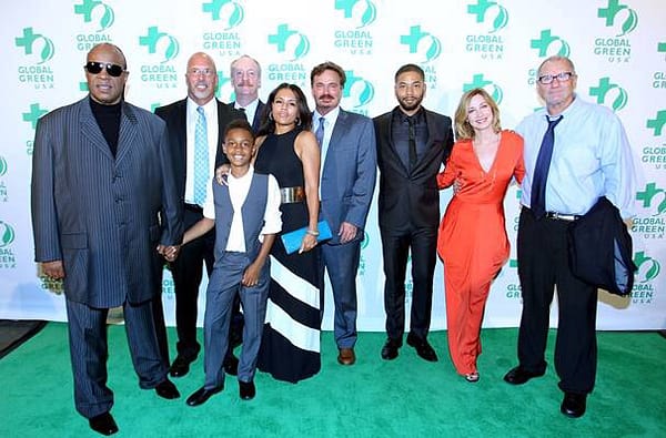 From Left to Right; Stevie Wonder and family, Dr. Les McCabe, Matt Walsh, Bill Bridge, Jussie Smollett, Sharon Lawrence, Ed O’Neill. Photo Credit: Rachel Murray/Getty Images
