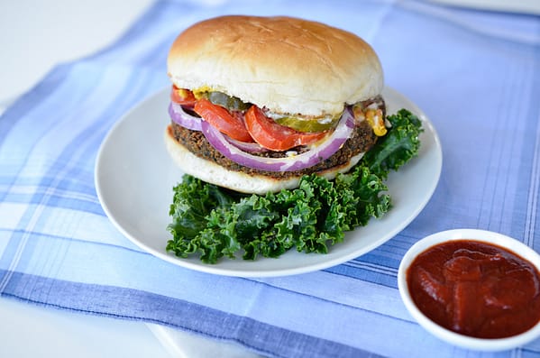 The new vegan avocado burger at Fala Bar Venice is amazing with a mix of fresh flavors