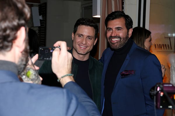WEST HOLLYWOOD, CA - DECEMBER 14: Host Edgar Ramirez (L) and Luigi Irauzqui attend Gran Centenario Tequila presents Angels On Earth 2017 at Sunset Tower on December 14, 2016 in West Hollywood, California. (Photo by Phillip Faraone/Getty Images for Gran Centenario)
