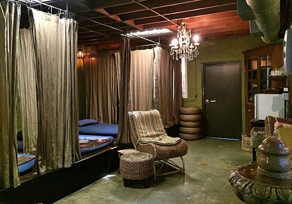 Inside - massage area