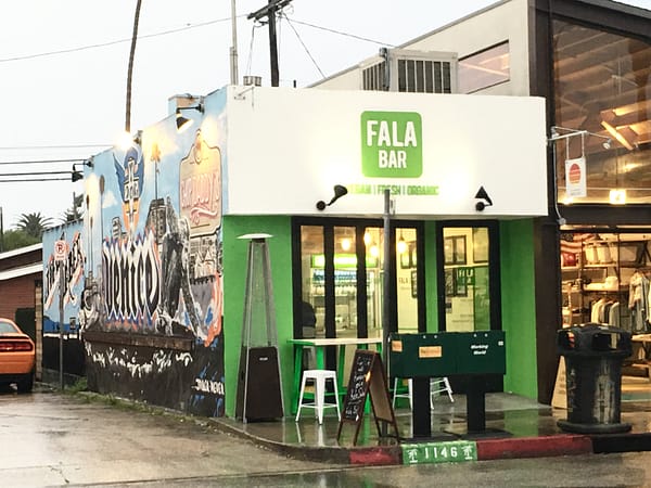Fala Bar Venice on a recent rainy day