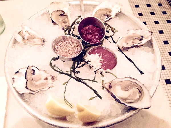 Oysters on the half shell from Blue Pate Oysterette in Santa Monica. Photo courtesy the Experience Magazine