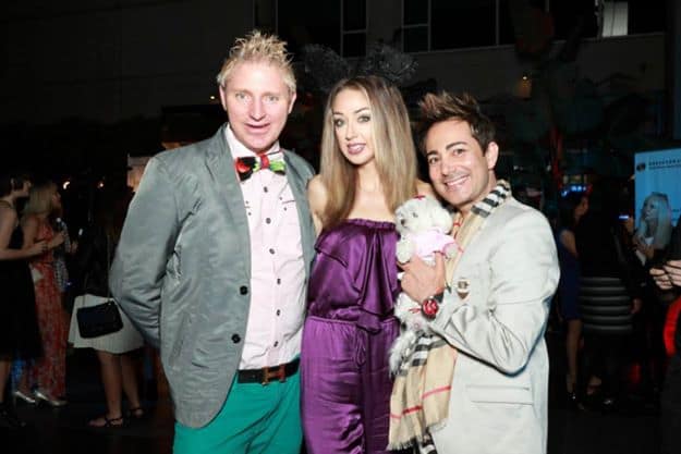 Patrik, CEO of Network Models with stylist Marina BerBeryan and designer Pol' Atteu and his best accessory, his adorable dog.