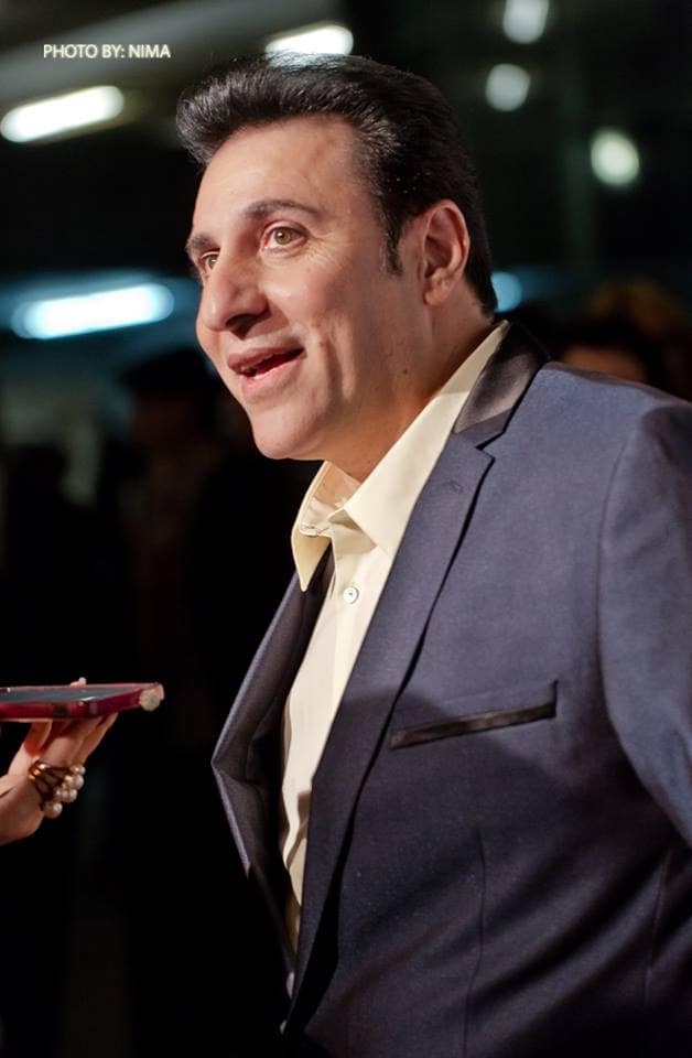 Pirhamzei handles many press interviews at his premiere
